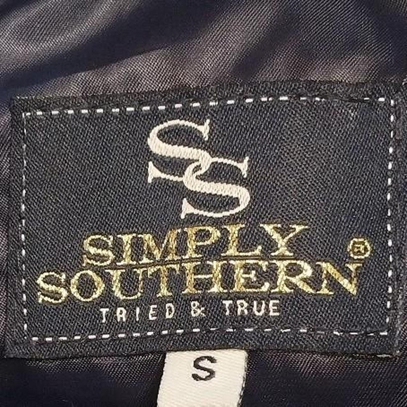 Simply Southern Blue Vest Plush Cozy Layer,EUC,SIZE SMALL - Picture 4 of 8